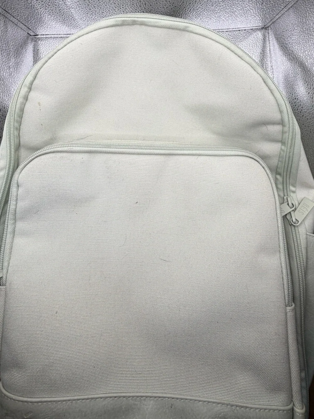 BEIS Backpack Pale Green Travel Laptop School Bag Neutral Everyday - Picture 3 of 9